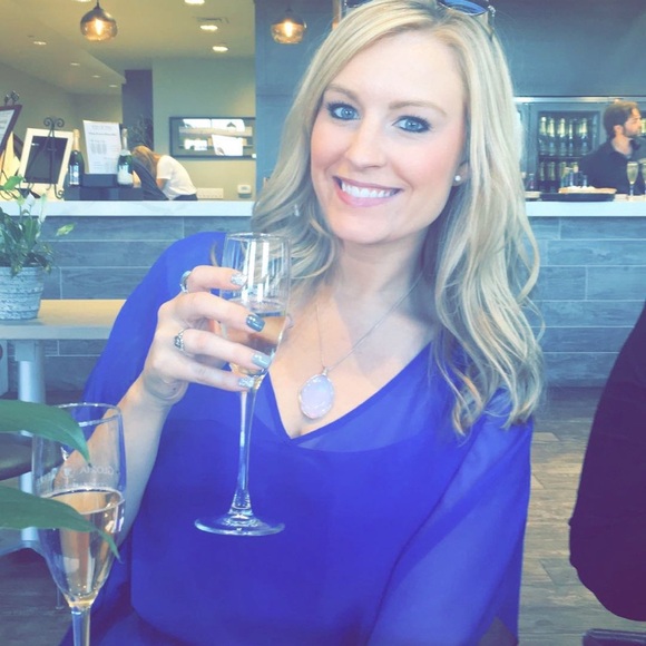 EXPRESS | Blue Short Sleeve Mini Overlay Dress - Picture 9 of 10